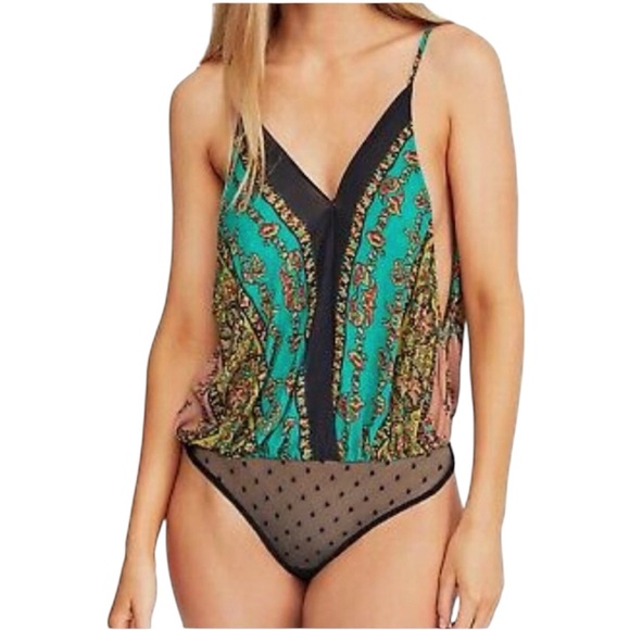 Free People Tops - Free People Border Babe Printed Bodysuit